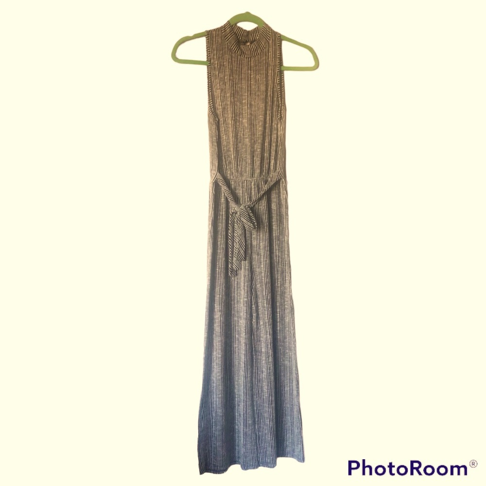 Caution to the Wind Striped Jumpsuit